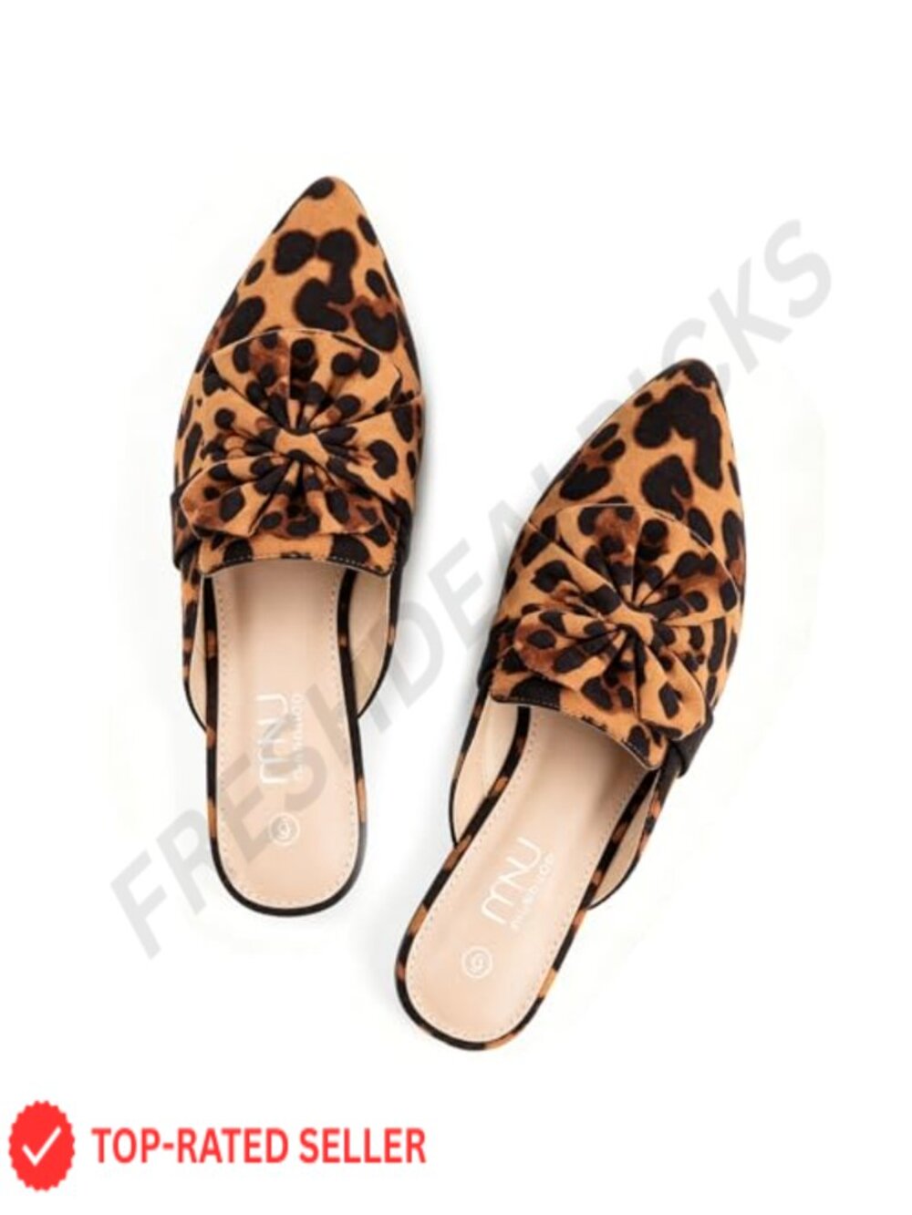 Pointed Toe Bow Mules Slip On Backless Loafers Dressy Casual Office Flat Shoes